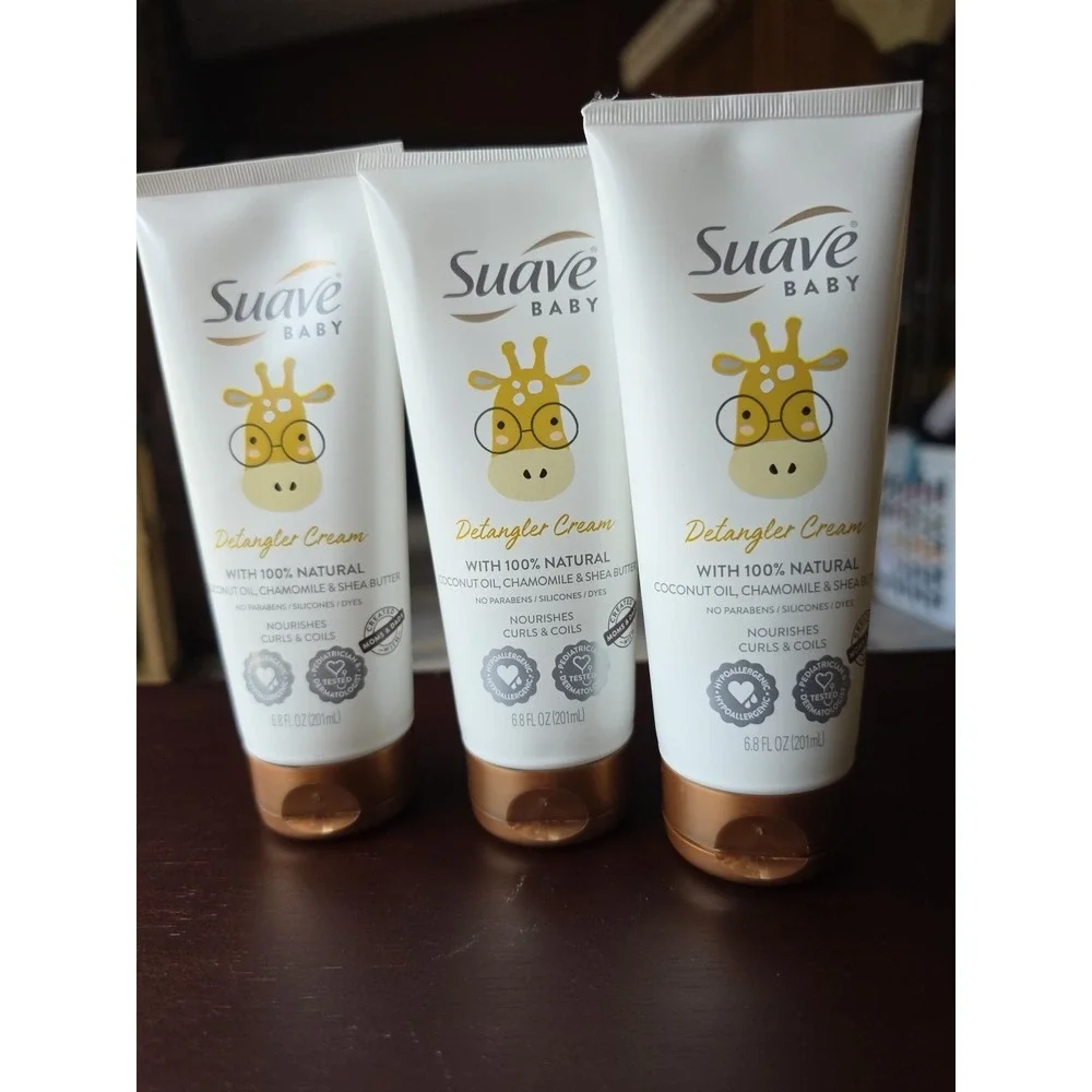 Suave Baby Detangler Cream for Curls & Coils 6.8 fl oz (3 Pack)